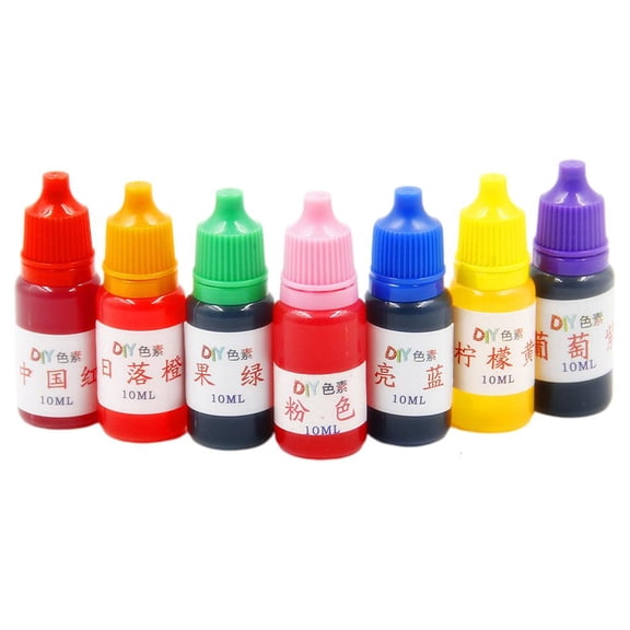 7 Vibrant Color High Concentrated Alcohol-Based Ink Pigment Epoxy Resin Paint Colour Dye Great for Resin Coaster Making