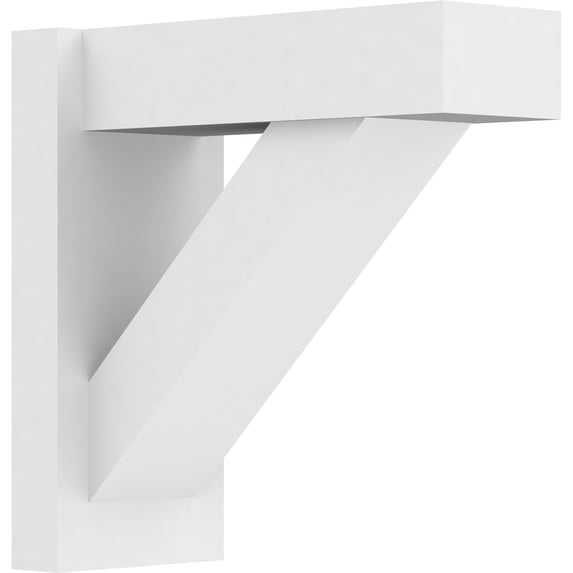 7"W X 16"D X 16"H Traditional Architectural Grade PVC Outlooker with Block Ends