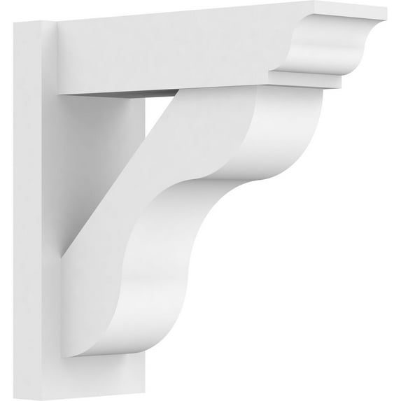 7"W X 18"D X 18"H Carmel Architectural Grade PVC Outlooker with Traditional Ends