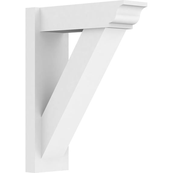 7"W X 18"D X 24"H Traditional Architectural Grade PVC Outlooker with Traditional Ends