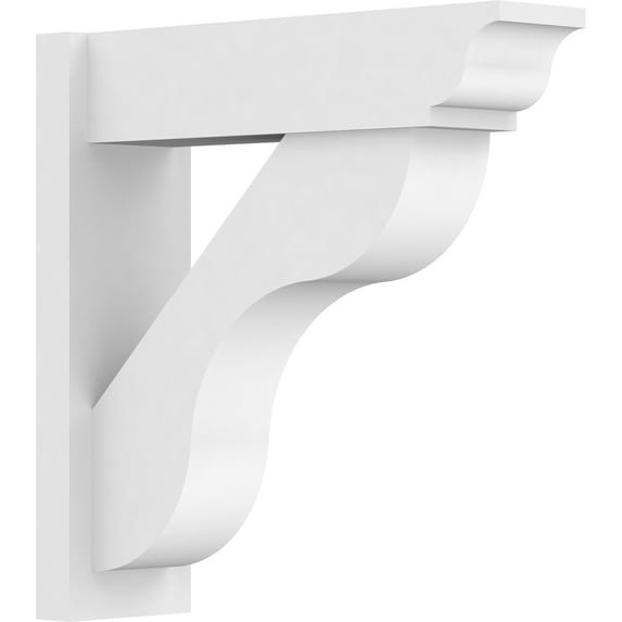 7"W X 24"D X 24"H Carmel Architectural Grade PVC Outlooker with Traditional Ends