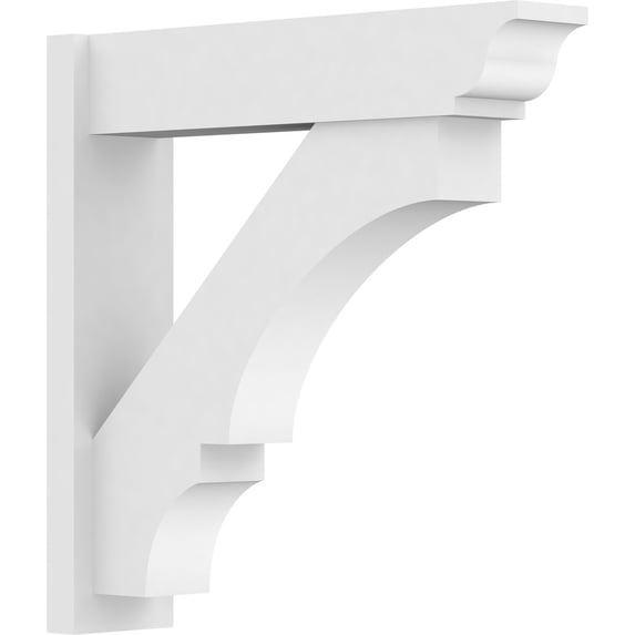 7"W X 30"D X 30"H Balboa Architectural Grade PVC Outlooker with Traditional Ends