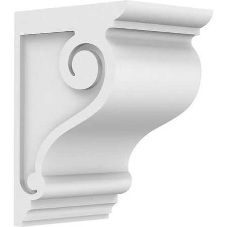 7"W x 10"D x 14"H Standard Scroll Architectural Grade PVC Corbel