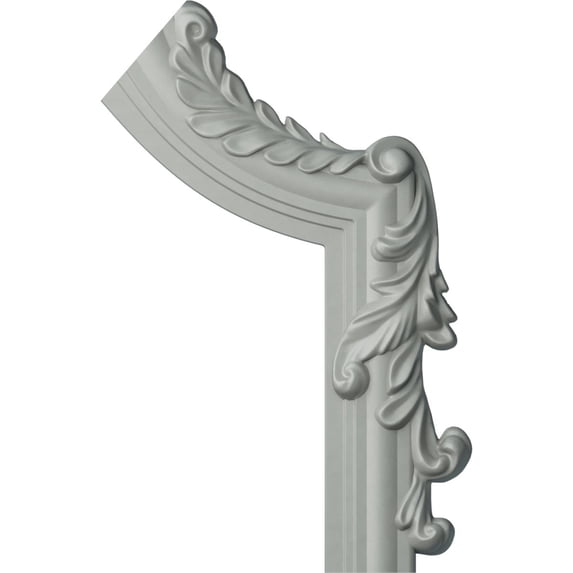 7"W x 11"H x 3/4"P Hillsborough Panel Moulding Corner, Right (matches moulding PML01X01HI)