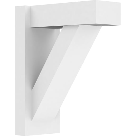 7"W x 14"D x 18"H Traditional Architectural Grade PVC Outlooker with Block Ends