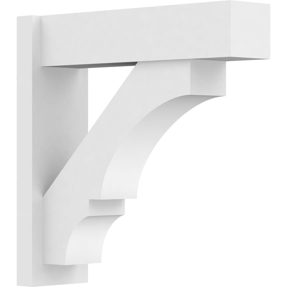 7"W x 24"D x 24"H Balboa Architectural Grade PVC Outlooker with Block Ends