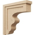 thumbnail image 1 of 7"W x 28"D x 28"H Thin Highland Rough Cedar Woodgrain TimberThane Corbel, Primed Tan, 1 of 6