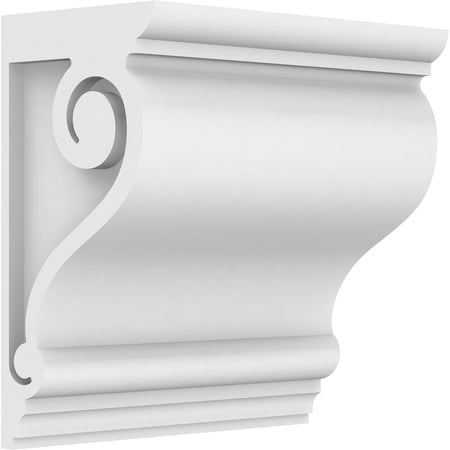 7"W x 4"D x 8"H Standard Scroll Architectural Grade PVC Corbel