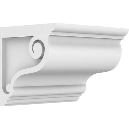 7"W x 6"D x 6"H Standard Scroll Architectural Grade PVC Corbel
