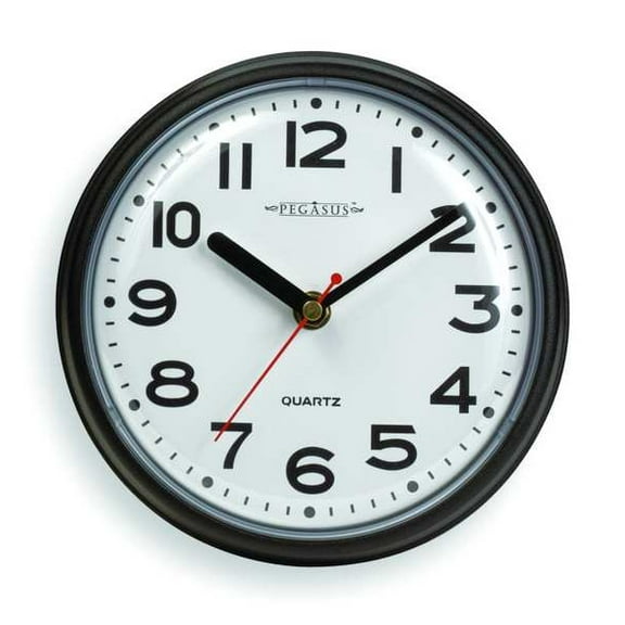 Manufacturer Varies 7" Analog Quartz Wall Clock, Black 6NN64