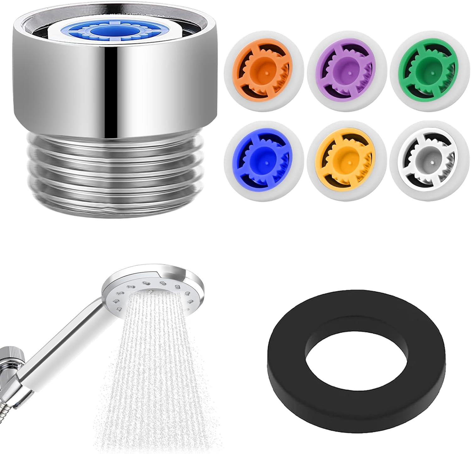7 Water Restrictor for Shower Head, Shower Flow Pressre Reducer Limiter