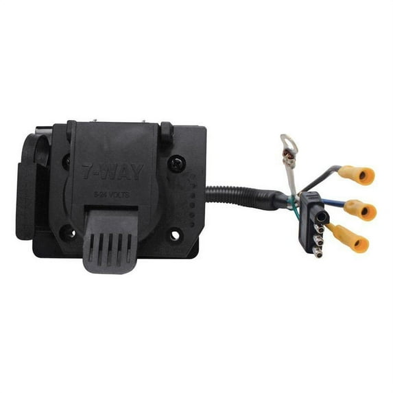 7-Way/4-Way Flat; Universal Adaptor Harness; One-Piece Design