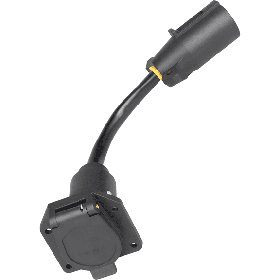 7-Way Adapter with Power Switch for Furrion RV Backup Camera System, Plug and Play for Tow Vehicle to RV Wireless Observation Cameras, Provides 12V Power to Camera Through 7-Pin Connector