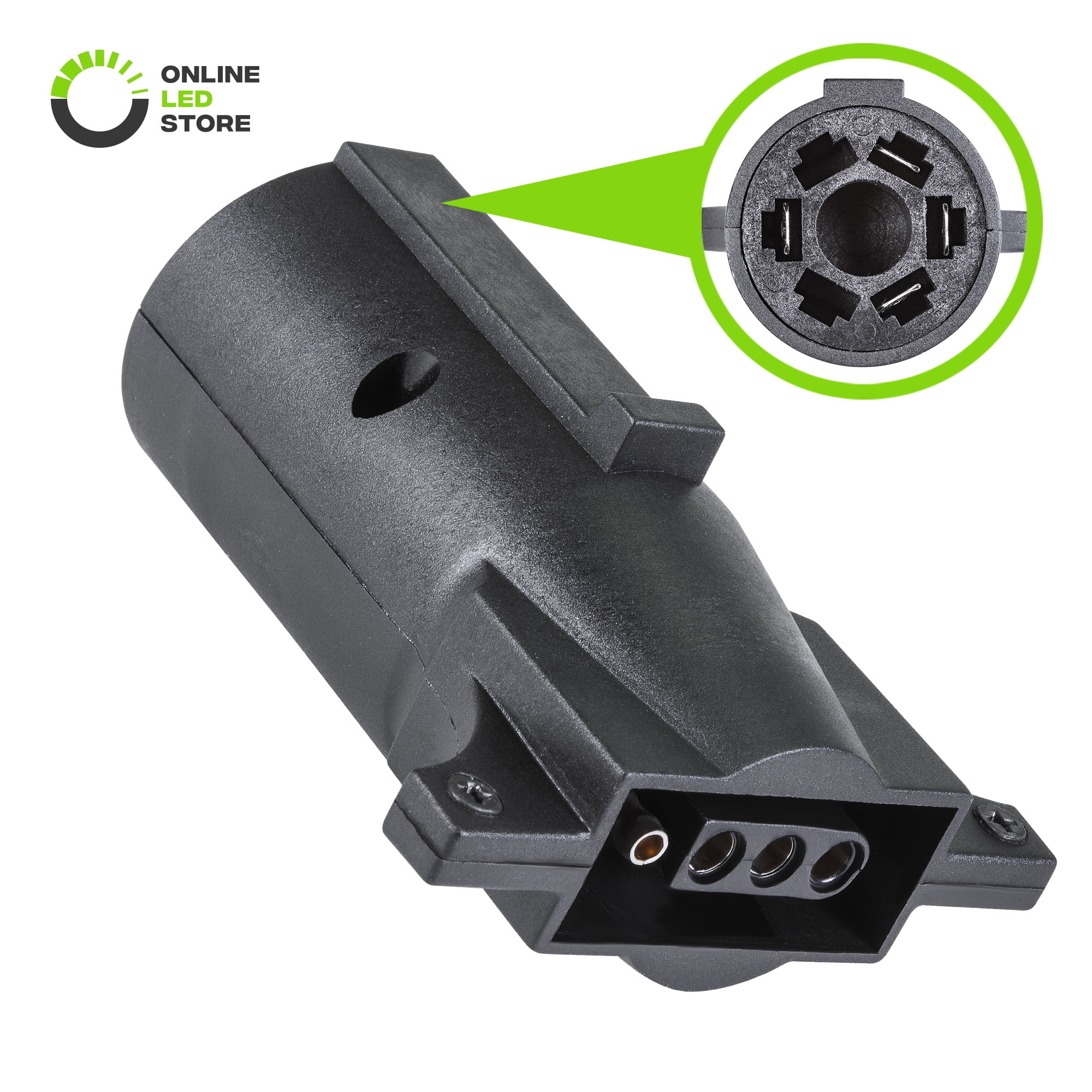 7Way Blade to 4Way Flat Trailer Adapter [NickelPlated Copper