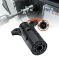 thumbnail image 1 of 7-Way Blade to 6-Way Round Trailer Adapter [Nickel-Plated Copper Terminals] [Rugged Nylon Housing] [Compact Design] 7-pin to 6-pin Trailer Wiring Plug Adapter, 1 of 6