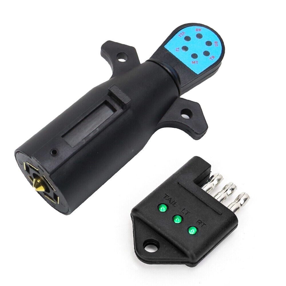 Plug Indicator 7 Way Blade Trailer Connector Tester with LED 4Pin Plug Indicators NEW ...