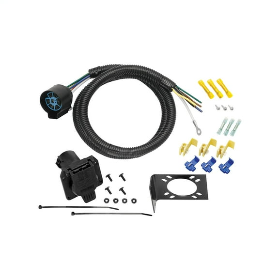 7 Way Pre-Wired Trailer Connector 4' Replacement Auto Part, Easy to Install