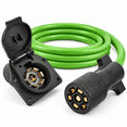 7 Way Trailer Plug Extension Cord 4 Ft 7 Pin Round Wiring Harness ...