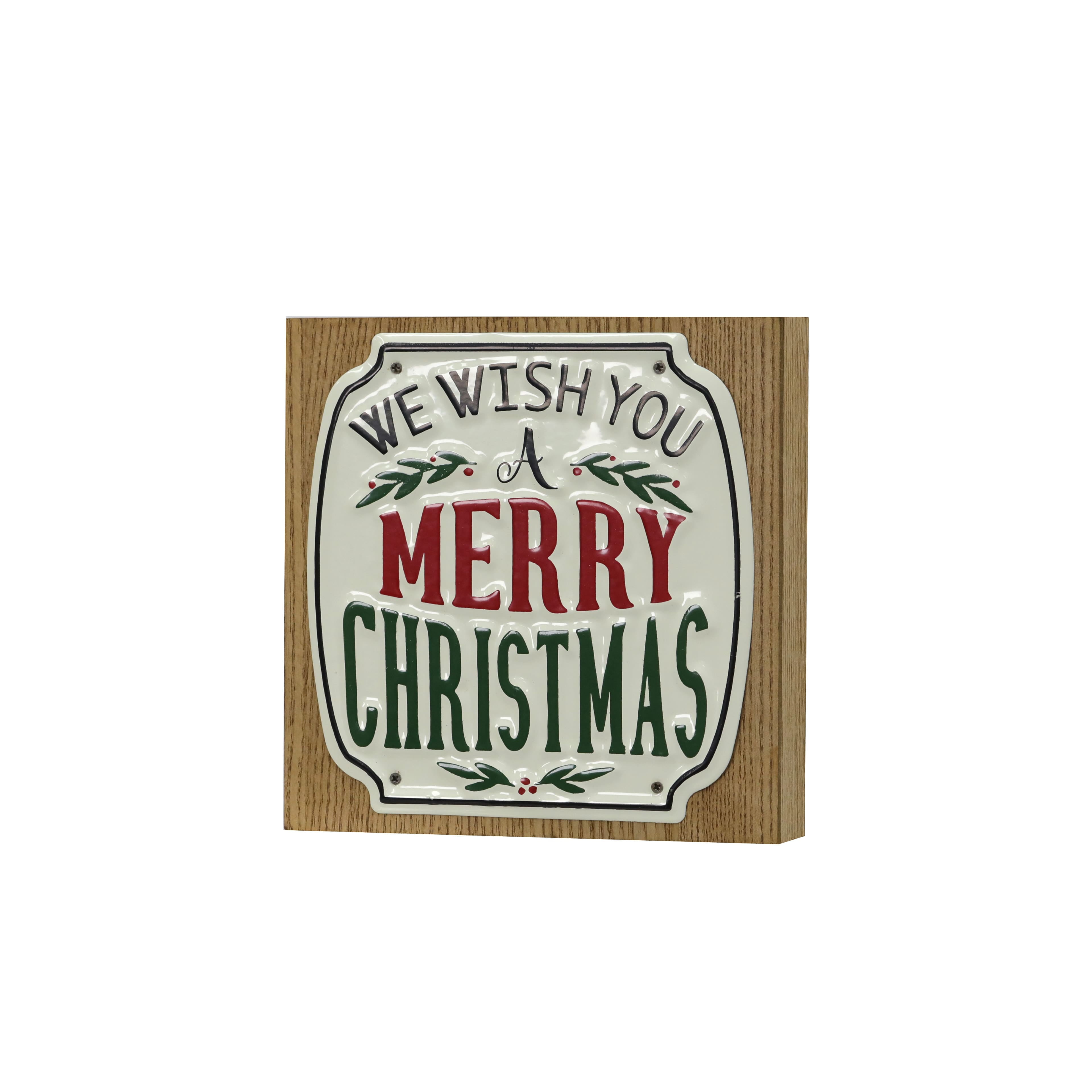 7" We Wish You a Merry Christmas Tabletop Sign by Ashland®Christmas
