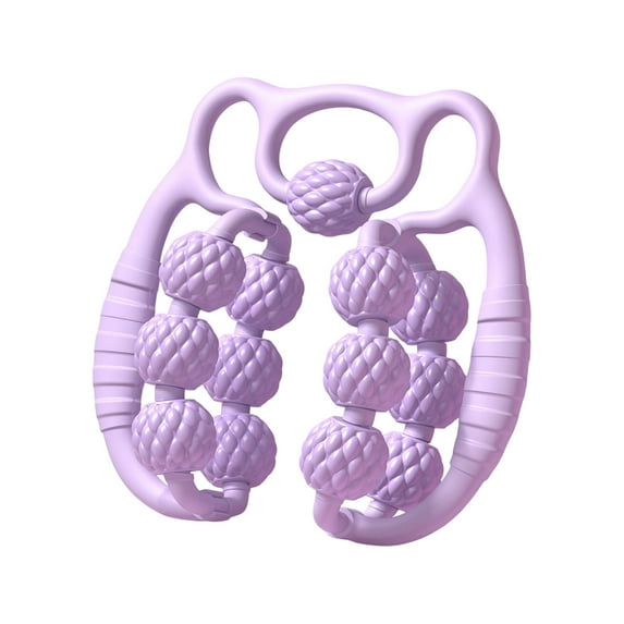 7-Wheel Massage Roller for Muscle Relaxation - Handheld Cellulite Roller with Circular Leg Clamps - Deep Tissue Massager for Legs, Arms & Tennis Elbow Relief