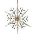 thumbnail image 1 of 7" White and Gold Beaded Rustic Finial Snowflake Christmas Ornament, 1 of 2