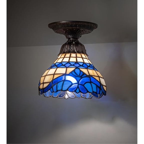 7" Wide Baroque Flushmount