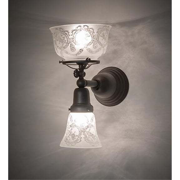 7" Wide Revival Gas & Electric 2 Light Wall Sconce