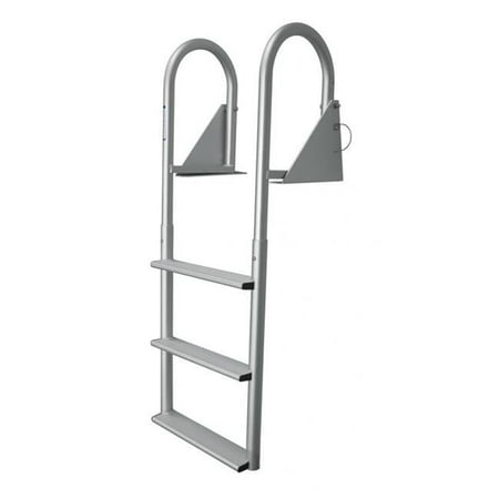 7-Wide Step Hinged Dock Ladder - Anodized Aluminum