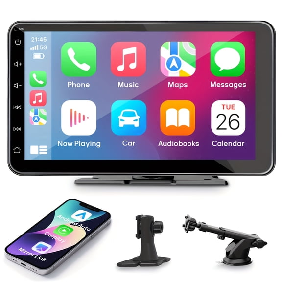 7" Wireless Car Display: Touch Screen, GPS Navigation, Backup Camera, Dashcam, FM/AUX/USB/TF, Mirror Link, Universal Fit, Ideal Gift for Drivers
