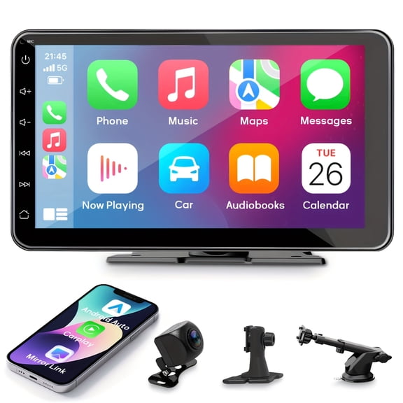 7" Wireless Car Display: Touch Screen, GPS Navigation, Backup Camera, Dashcam, FM/AUX/USB/TF, Mirror Link, Universal Fit, Ideal Gift for Drivers