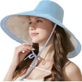 thumbnail image 1 of 7" Women's Wide Brim Sun Hat, Large Foldable UV Protective Sun Hat, can be Worn on Both Sides, 1 of 6