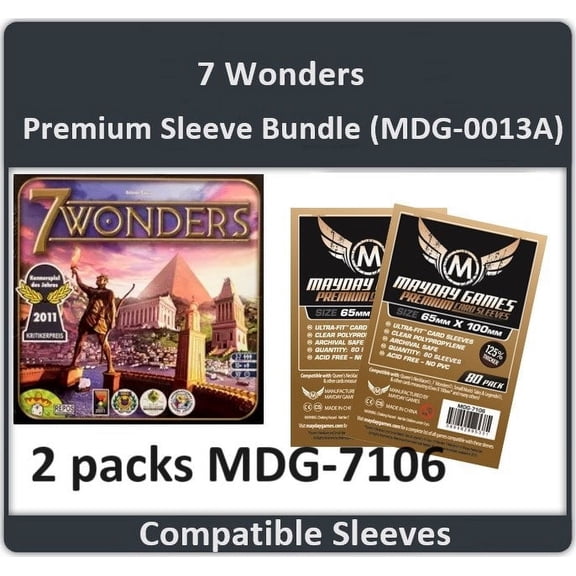 "7 Wonders" Compatible Card Sleeve Bundle