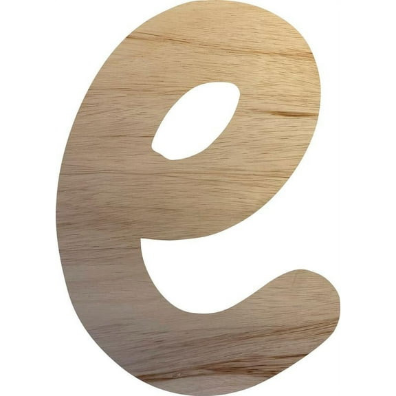 7'' Wooden Craft Letter E, Unfinished 1/4'' Cutout, Choose Your Letters, DIY