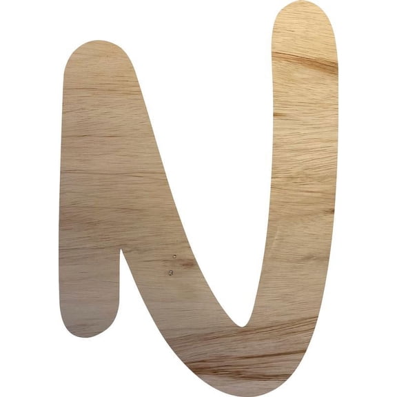 7'' Wooden Craft Letter N, Unfinished 1/4'' Cutout, Choose Your Letters, DIY
