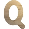 thumbnail image 1 of 7'' Wooden Craft Letter Q, Unfinished 1/4'' Cutout, Choose Your Letters, DIY, 1 of 3