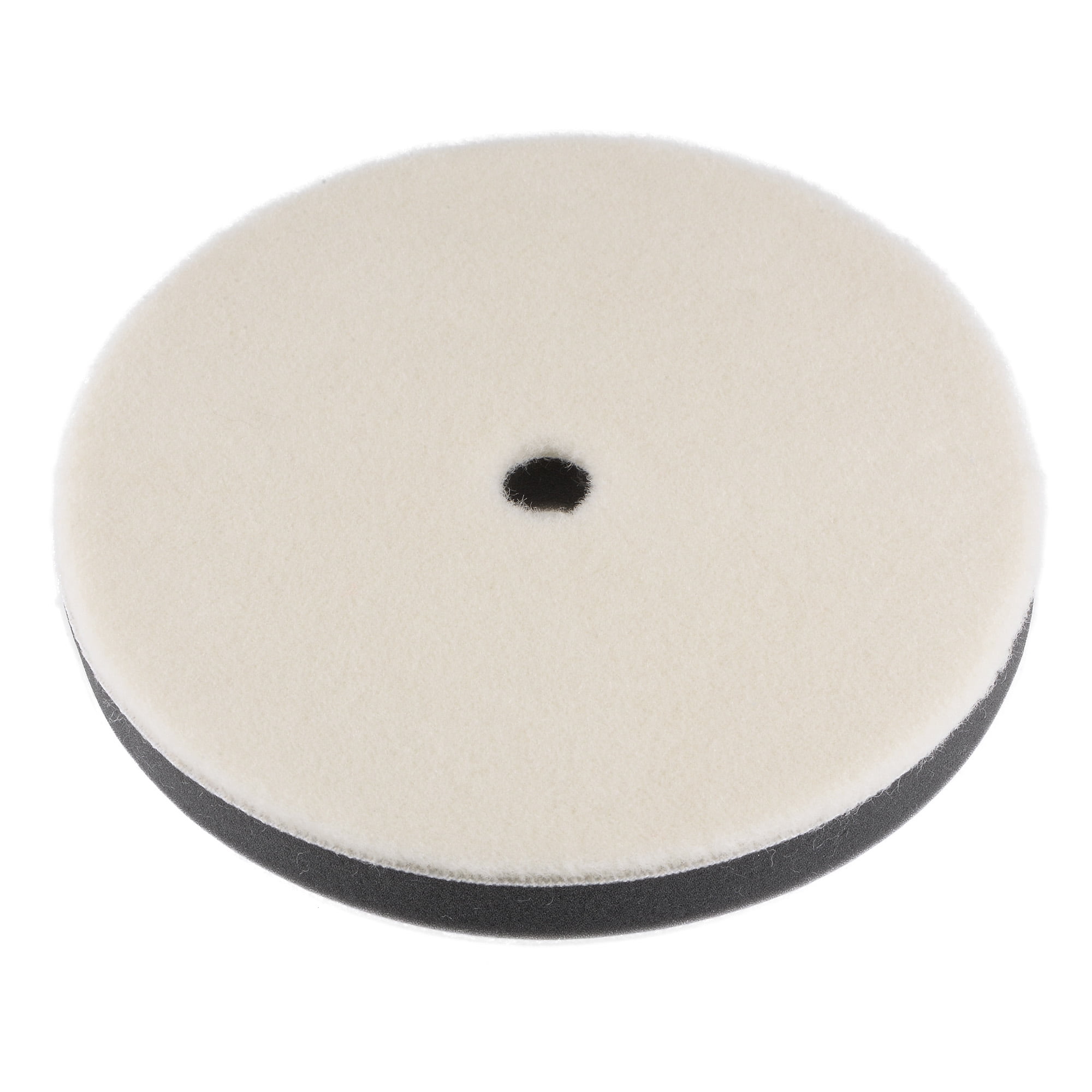 7" Wool Felt Sponge Polishing Pad Hook and Loop Buffing Wheel with Hole