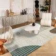 thumbnail image 1 of 7' X 10' Beige Brown and Green Abstract Area Rug, 1 of 10