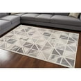 thumbnail image 1 of HomeRoots 558481 7 x 10 ft. Geometric Distressed Rectangle Area Rug, Gray & Cream, 1 of 7