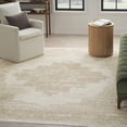 thumbnail image 1 of 7' X 10' Ivory Floral Power Loom Area Rug, 1 of 10