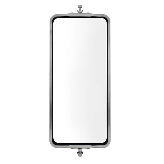 7" X 16" 430 Stainless Steel West Coast Style Mirror Non Heated Truck Semi RV