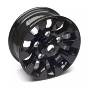 7 X 16 INCHES 7X16'' SAWTOOTH STYLE ALLOW WHEEL IN GLOSS BLACK COMPATIBLE WITH LAND ROVER DEFENDER 90 / 110 / 130 1994-2016 MODELS, PART # LR025862