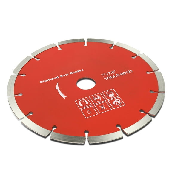 DNA Motoring 7 X 7/8 Inch Diamond Saw Blade for Concrete, Stone, Brick, Masonry Cutting