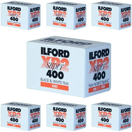 7 X Ilford XP-2 Super 400 135-36 Black & White Film