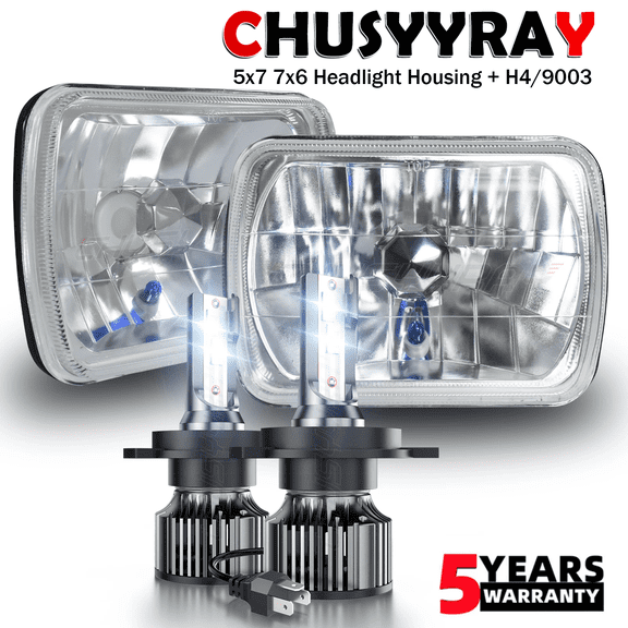 7"X6" inch Sealed Beam Headlight Conversion High-Low Beam + H4 LED