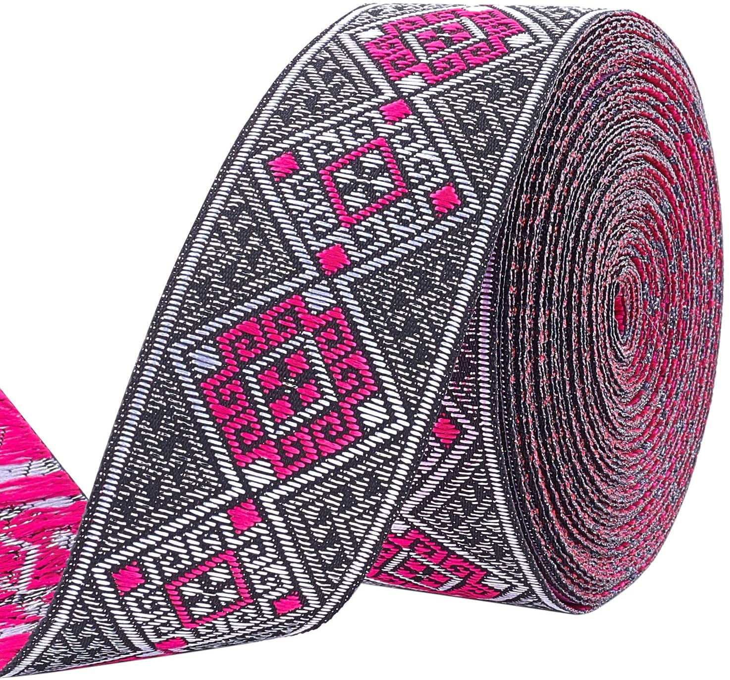 7 Yard Boho Jacquard Ribbon 1 1/4 Inch Ethnic Emobridered Woven Ribbon ...