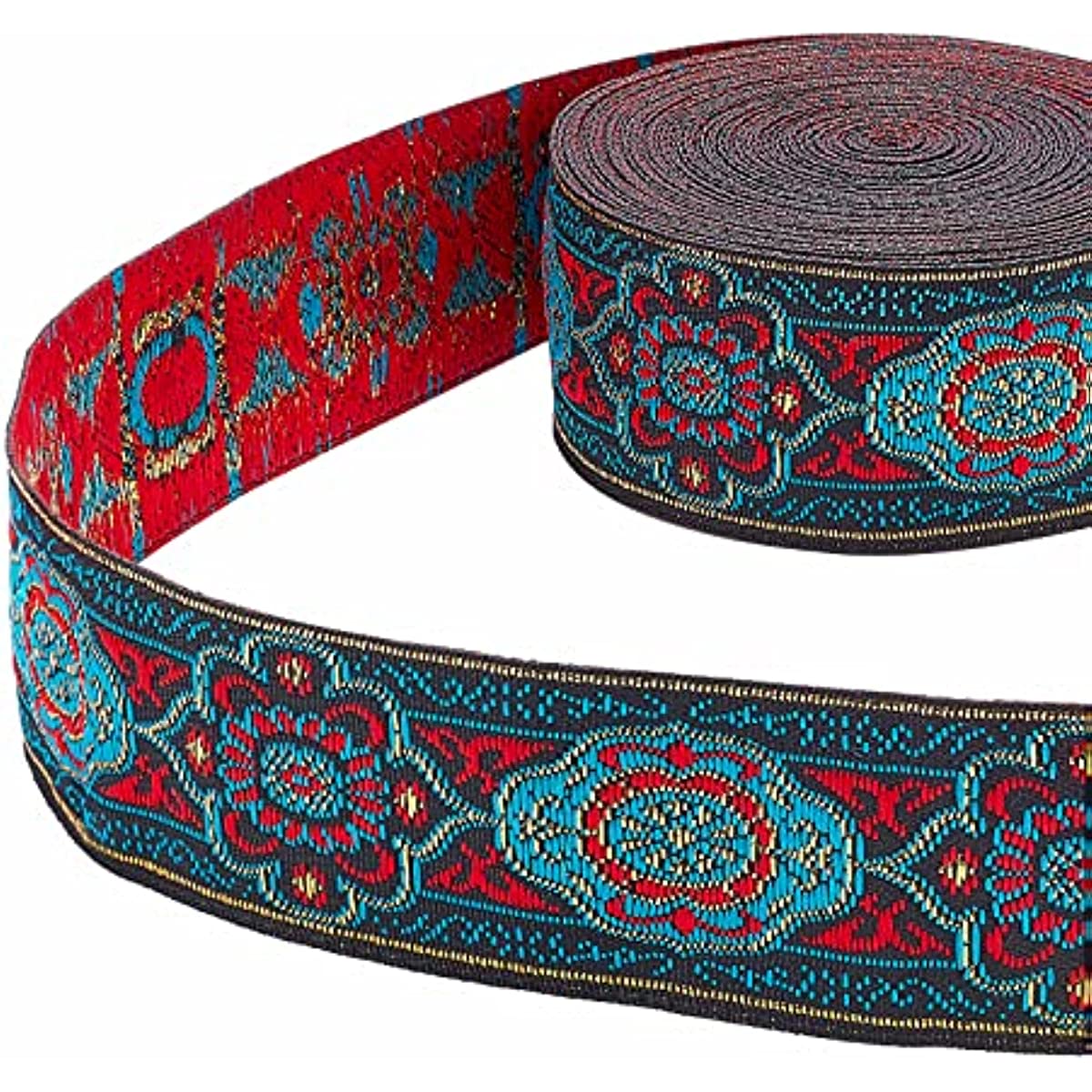Persian Ribbon 7 Yards Jacquard Ribbon 1.3 Inch Vintage Sewing Emobridered Woven ...