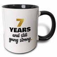 thumbnail image 1 of 3drose, 7 Year Anniversary Still Going Strong Gift for 7th Wedding Anniversary, 11oz Two-tone Black Mug, 1 of 6