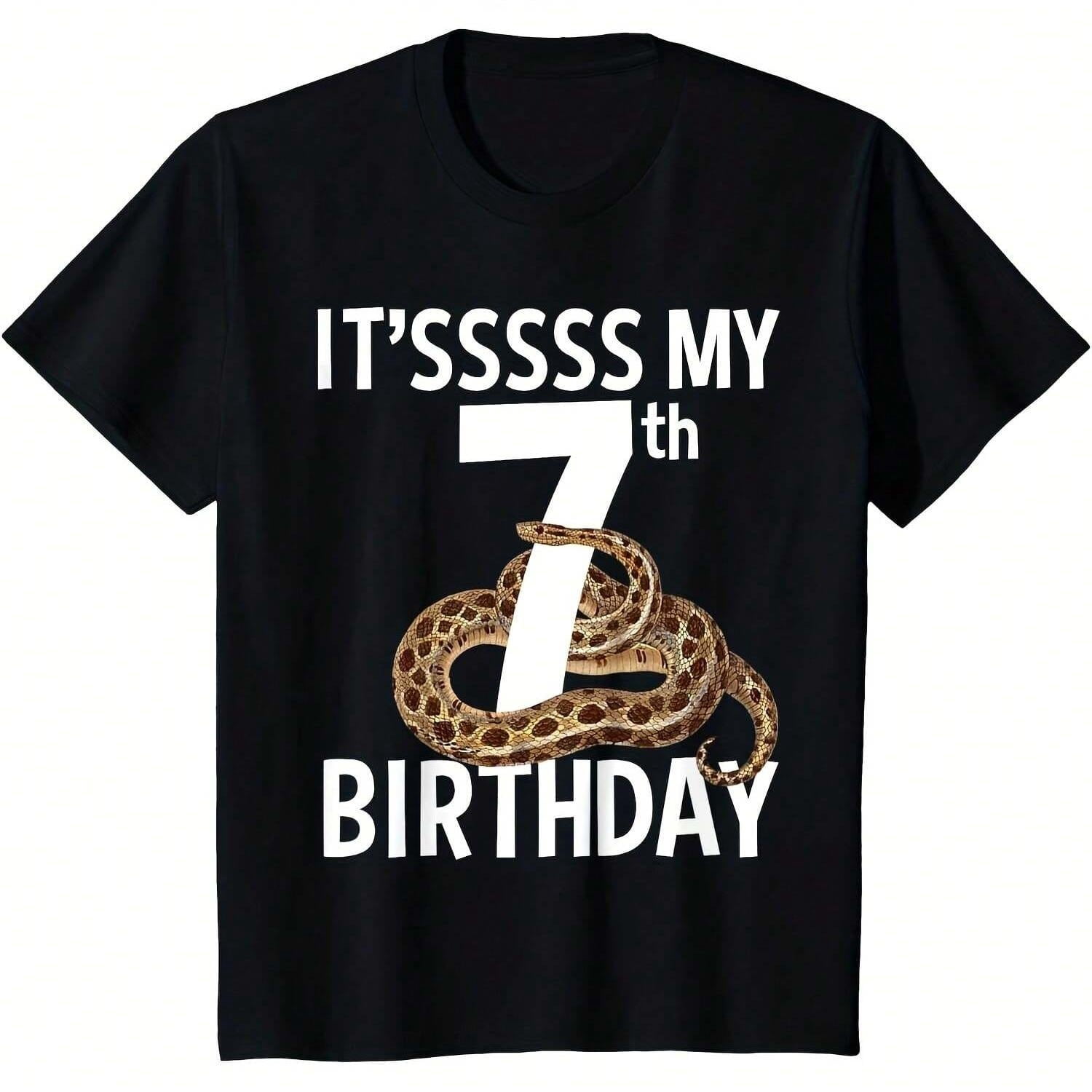 7 Year Old Snake Birthday Party B1OA1 Python Reptile 7th Gift T-S1Hirt ...