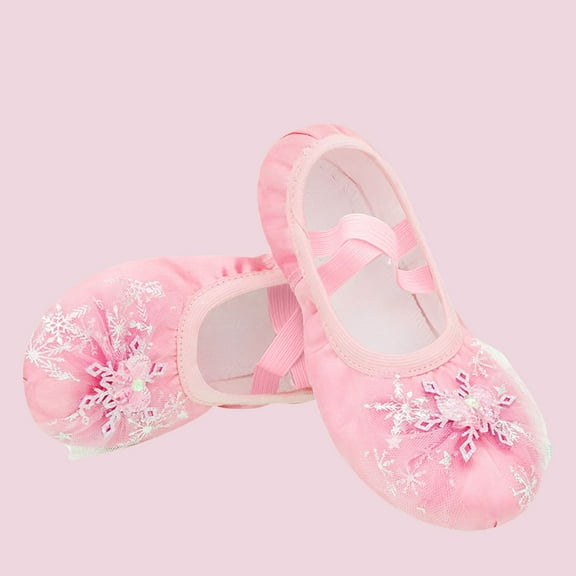 7 Years Clearance Sale Ballet Shoes for Girls Toddler Ballet Slippers Soft Canvas Boys Dance Shoes for Toddler/Little Kid/Big Kid Pink