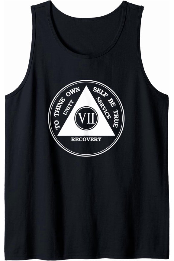 7 Years Sober Seven Year Aa Sobriety Tank Top Size S-3XL